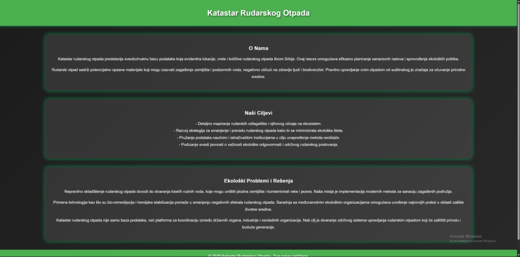 Sajt katastar rudarskog otpada